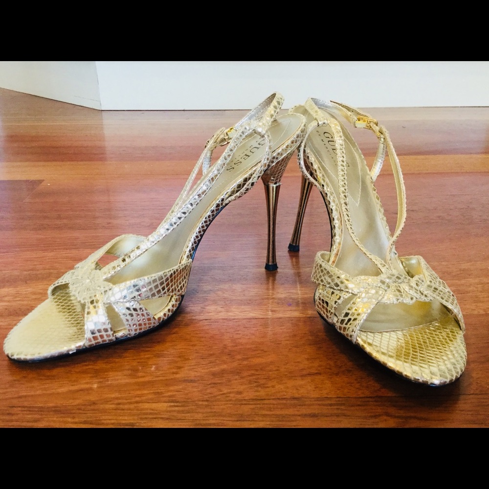 Guess Gold Sequin Heels